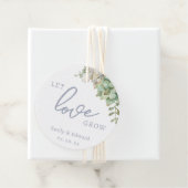 Waterverf Succulent Laat Liefde Grow Bruiloft Bedankjes Labels (In situ)