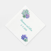 Waterverf Succulent Lunch Servet (Hoek)