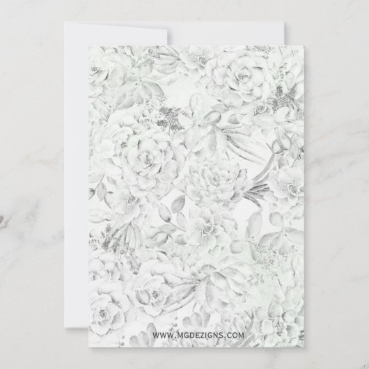 Waterverf Succulent Moederdag Brunch Nodigt uit Kaart (Achterkant)