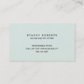 Waterverf Succulent Plant Huis Huisdier Sitter Visitekaartje (Achterkant)