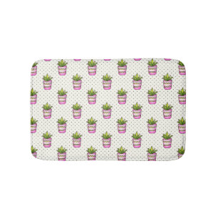 Waterverf Succulent Polka Dot Patroon Badmat