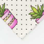 Waterverf Succulent Polka Dot Patroon Fleece Deken (Hoek)