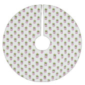 Waterverf Succulent Polka Dot Patroon Kerstboom Rok (Voorkant)