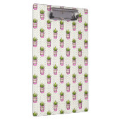 Waterverf Succulent Polka Dot Patroon Klembord (Rechts)