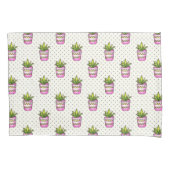 Waterverf Succulent Polka Dot Patroon Kussensloop (Voorkant-Links)