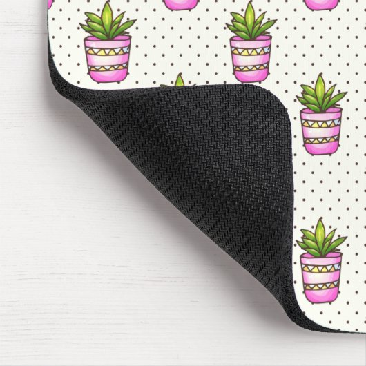 Waterverf Succulent Polka Dot Patroon Muismat (Hoek)