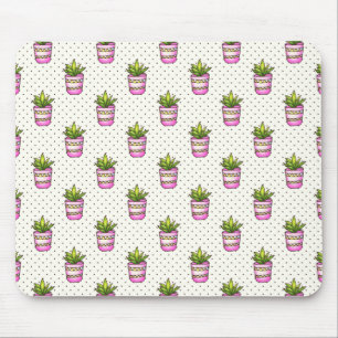 Waterverf Succulent Polka Dot Patroon Muismat