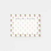 Waterverf Succulent Polka Dot Patroon Post-it® Notes (Voorkant)