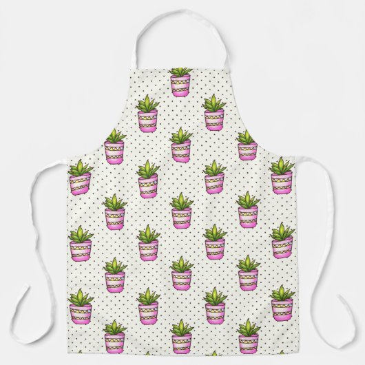 Waterverf Succulent Polka Dot Patroon Schort (Voorkant)