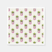 Waterverf Succulent Polka Dot Patroon Servetten (Voorkant)