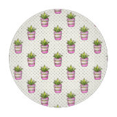 Waterverf Succulent Polka Dot Patroon Snijplank (Voorkant)