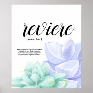 Waterverf Succulent Poster - minimalistisch