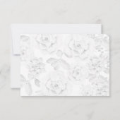 waterverf succulent pruim rozen bruiloft RSVP (Achterkant)