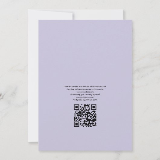 Waterverf Succulent QR Code RSVP Weddenschap Kaart (Achterkant)