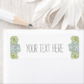 Waterverf Succulent Shabby Chic Bohemian Floral Etiket (Insitu)