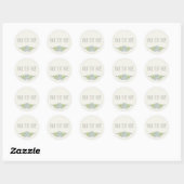 Waterverf Succulent Shabby Chic Bohemian Floral Ronde Sticker (Vel)