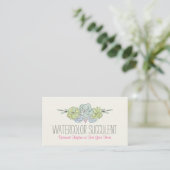 Waterverf Succulent Shabby Chic Bohemian Floral Visitekaartje (Staand voorkant)