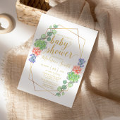 Waterverf Succulent Terrarium Baby shower Kaart