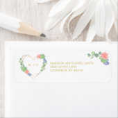 Waterverf Succulent Terrarium Trouwadres Etiket (Insitu)