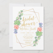 Waterverf Succulent Terrarium Vrijgezellenfeest Kaart (Voorkant)