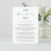 Waterverf Succulent Tuin Bruiloft Richting Kaart (Staand voorkant)