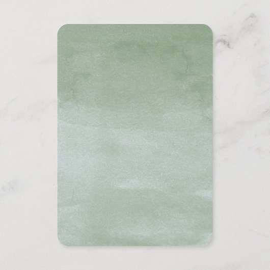 Waterverf Succulent Tuin Bruiloft Richting Kaart (Achterkant)