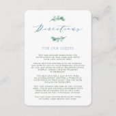 Waterverf Succulent Tuin Bruiloft Richting Kaart (Voorkant)