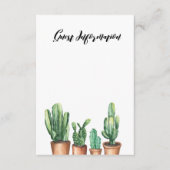 Waterverf Succulent Typografie Gastinformatie Informatiekaartje (Voorkant)