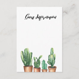 Waterverf Succulent Typografie Gastinformatie Informatiekaartje