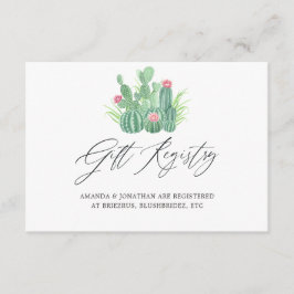 Waterverf Succulent Vrijgezellenfeest Cadeauregist Informatiekaartje
