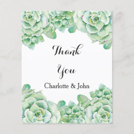 Waterverf Succulent Weddenschap Hartelijk dank