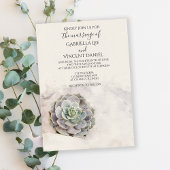 Waterverf Succulent Wedding Kaart