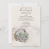 Waterverf Succulent Wedding Kaart (Voorkant)