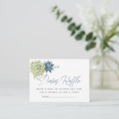 Waterverf Succulente Baby shower Luierspoeling Informatiekaartje (Staand voorkant)