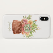 Waterverf Succulente Bloemige Botanische Gepersona Case-Mate iPhone Case (Achterkant (horizontaal))