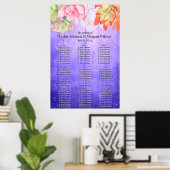 Waterverf Succulente Paarse bruiloft Poster (Thuiskantoor)