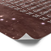 Waterverf Succulente perbruine bruiloft Poster (Hoek)