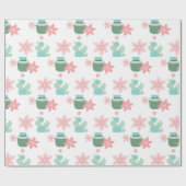 Waterverf Succulente Planten Cadeaupapier (Vlak)