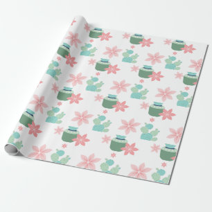 Waterverf Succulente Planten Cadeaupapier