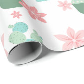 Waterverf Succulente Planten Cadeaupapier (Rol Hoek)