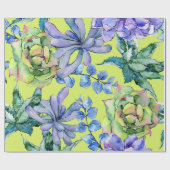 Waterverf Succulente Planten Cadeaupapier (Vlak)