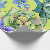 Waterverf Succulente Planten Cadeaupapier (Hoek)