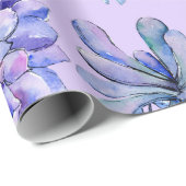 Waterverf Succulente Planten Cadeaupapier (Rol Hoek)