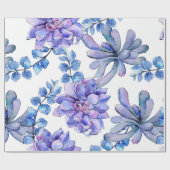 Waterverf Succulente Planten Cadeaupapier (Vlak)