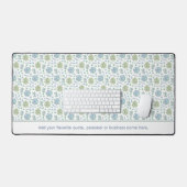 Waterverf Succulenten Blauw & Groen Aangepaste Tek Bureaumat (Keyboard & Muis)