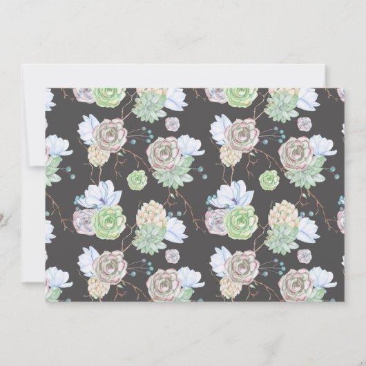 Waterverf | Succulenten & Branches - Save the Date (Achterkant)