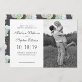 Waterverf | Succulenten & Branches - Save the Date (Voorkant / Achterkant)