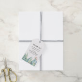 Waterverf succulenten bruiloft. Cactus bedankt Cadeaulabel (Met Touw)