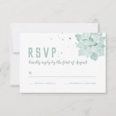 Waterverf Succulenten Bruiloft RSVP Behuizing Kaar (Voorkant)