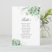 Waterverf succulenten. Cacti-trouwzitje Kaart (Staand voorkant)